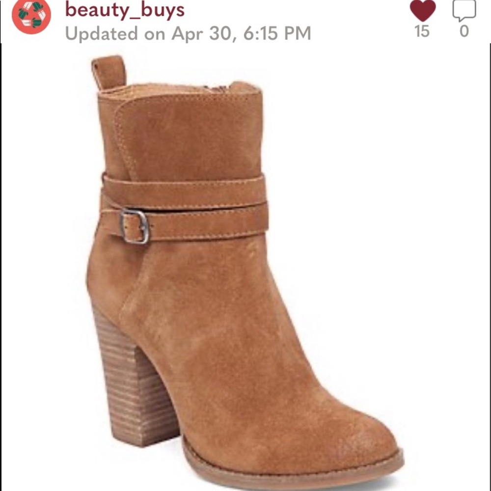 Lucky Brand Latonya Belted Bootie suede size 8